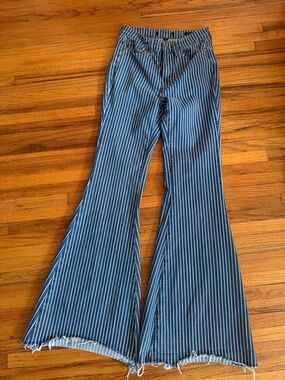 Judy Blue Super Flare striped jeans